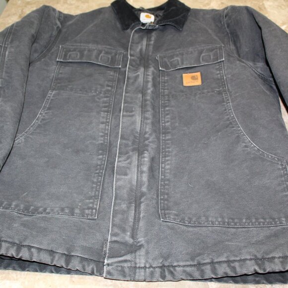 Carhartt Sandstone Traditional Coat Size Large Tall C26 BLK - Arctic Quilt Lined - Picture 2 of 15
